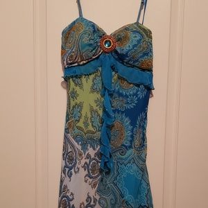 Long dress with beading